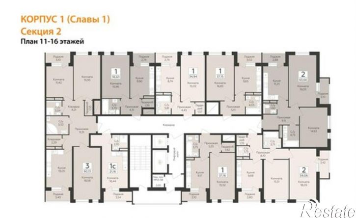 2-комн квартира в новом доме пер Славы, 1,  д. 1