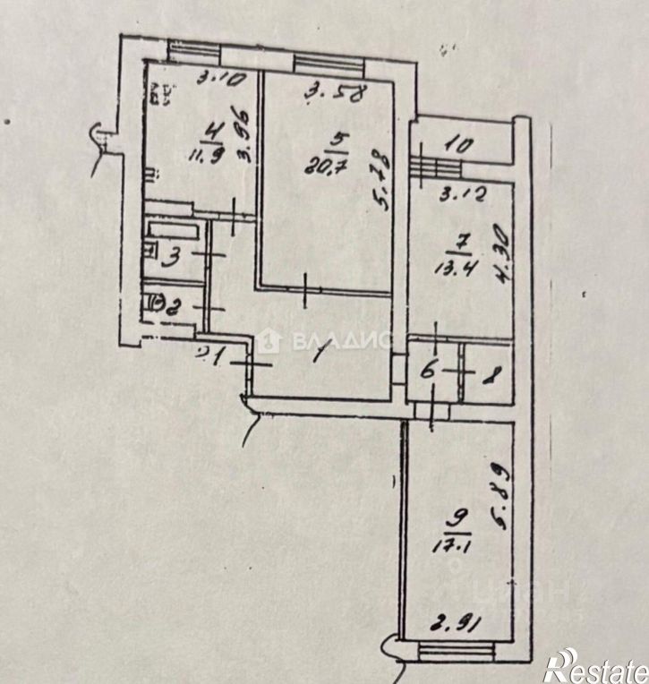 3-комн квартира Московский пр-кт, 117а,  д. 117а
