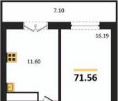 3-комн, 71 кв м, этаж 12/15 Цимлянская улица, 10В