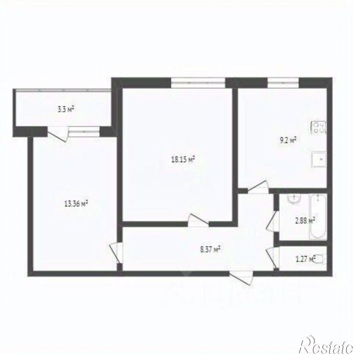 2-комн квартира пр-кт Патриотов, 59,  д. 59
