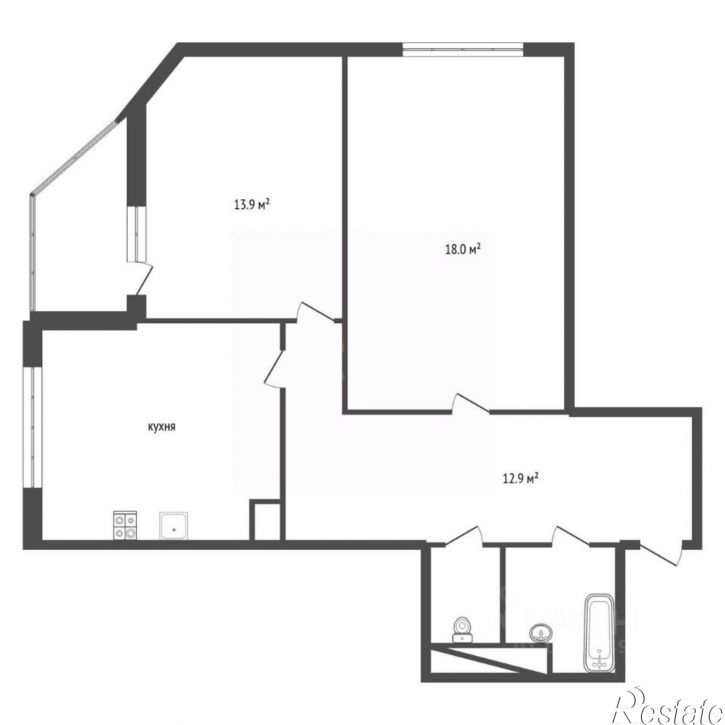2-комн квартира Сельская улица, 2/2,  д. 2/2