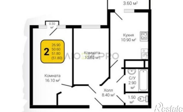 2-комн квартира улица Кривошеина, 13/7,  д. 13/7