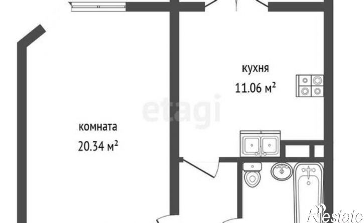 1-комн квартира улица 9 Января, 68 к3,  д. 68 к3