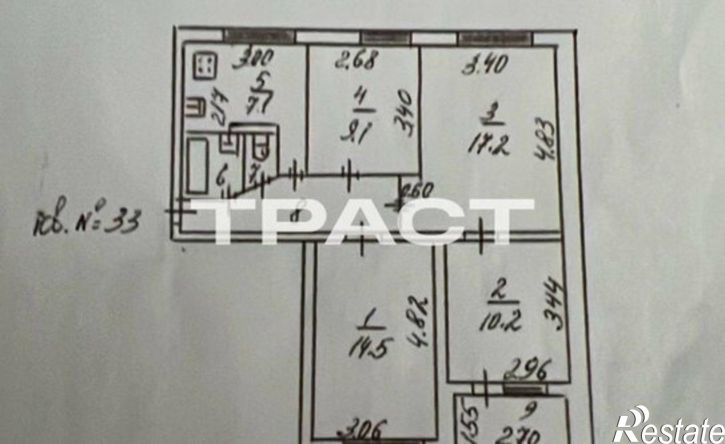 3-комн квартира улица Остужева, 3А,  д. 3А