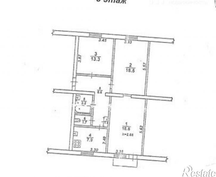 3-комн квартира Ленинградская улица, 126,  д. 126