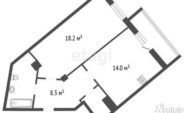 1-комн квартира улица Хользунова, 102В,  д. 102В