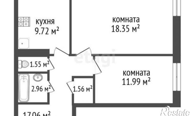 2-комн квартира улица Ворошилова, 63/2,  д. 63/2