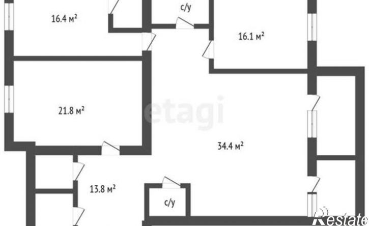 4-комн квартира улица Старых Большевиков, 92А,  д. 92А