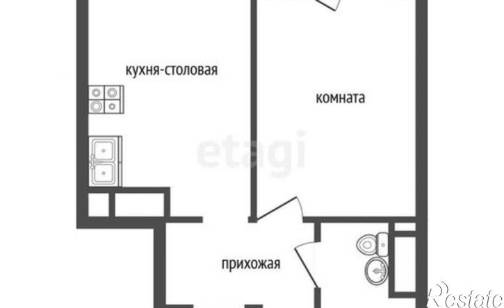 1-комн квартира ул Ключникова, 4,  д. 4