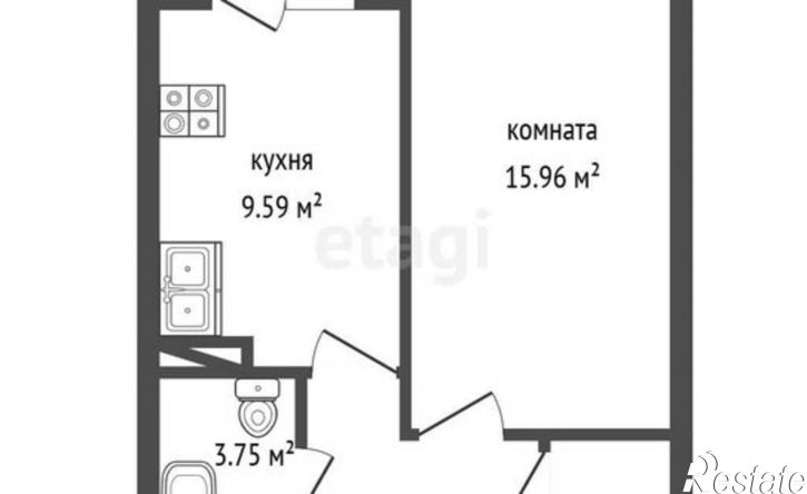 1-комн квартира ул Богдана Хмельницкого, 45А,  д. 45А