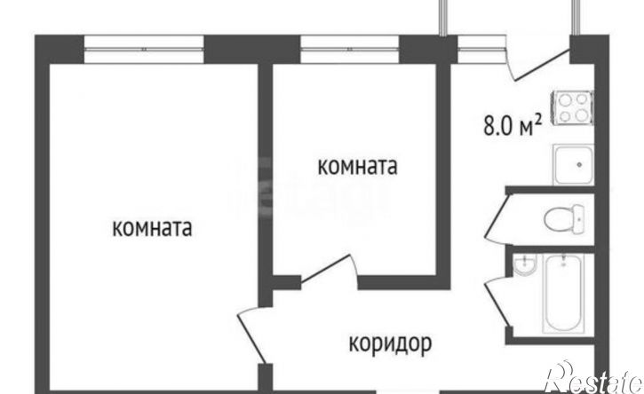 2-комн квартира улица Космонавта Комарова, 2,  д. 2