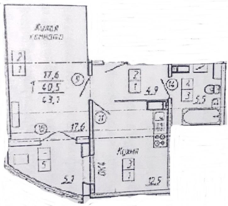 1-комн квартира Маршала Одинцова улица, 25Бк3