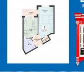 1-комн, 35 кв м, этаж 7/13 улица Туполева, 5У