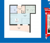 1-комн, 31 кв м, этаж 7/13 улица Туполева, 5У