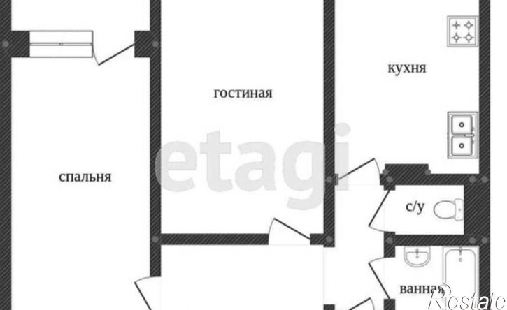 2-комн квартира ул Туполева, 24,  д. 24