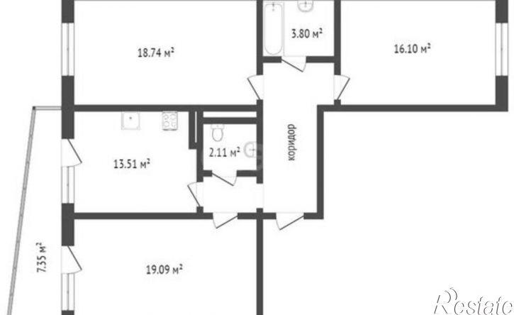 3-комн квартира ул 9 Января, 241/2,  д. 241/2