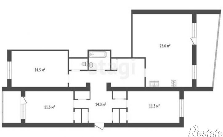 3-комн квартира проспект Труда, 8Б,  д. 8Б