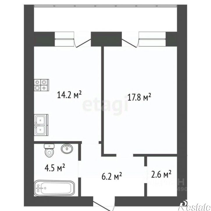 1-комн квартира ул 60 Армии, 27,  д. 27