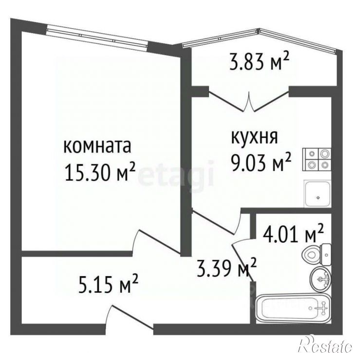 1-комн квартира ул Острогожская, 170/10,  д. 170/10