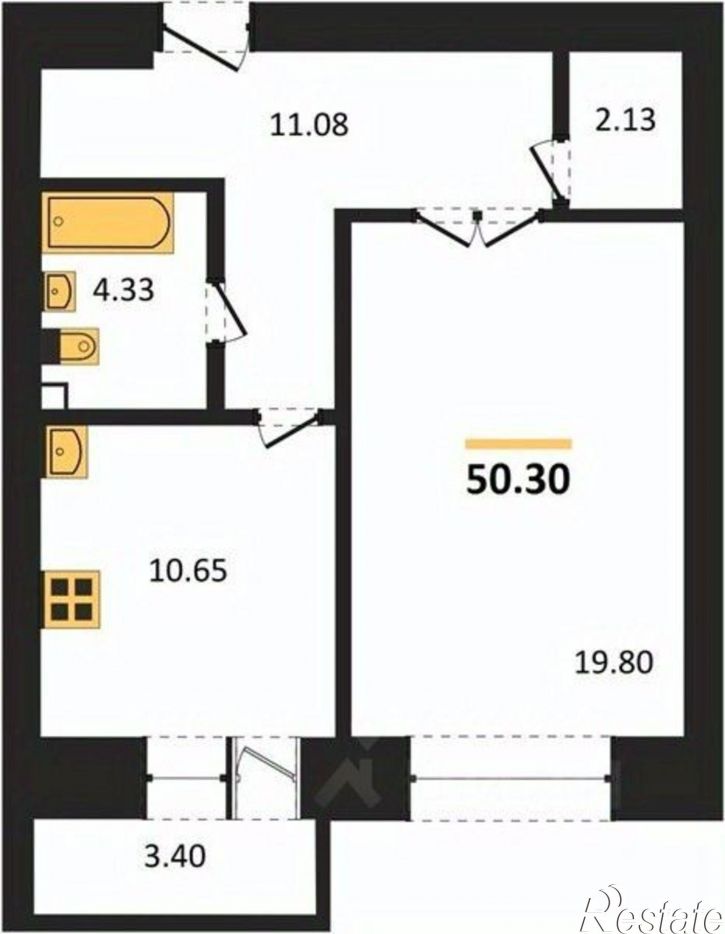 1-комн квартира в новом доме переулок Здоровья, 90Г/1 к1,  д. 90Г/1 к1