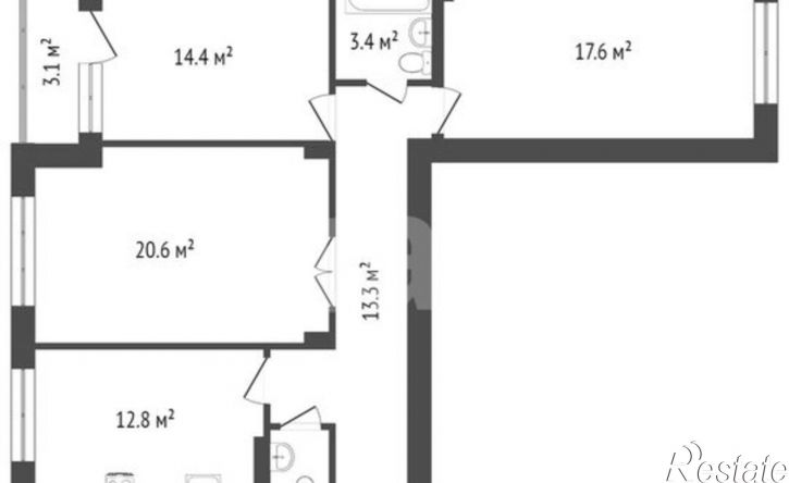 3-комн квартира переулок Здоровья, 90/4,  д. 90/4
