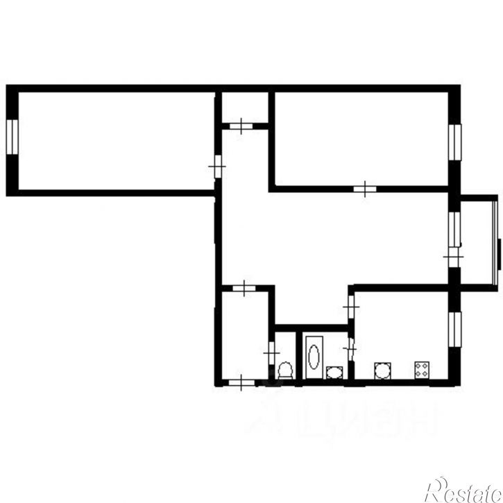 3-комн квартира улица Героев Сибиряков, 19,  д. 19