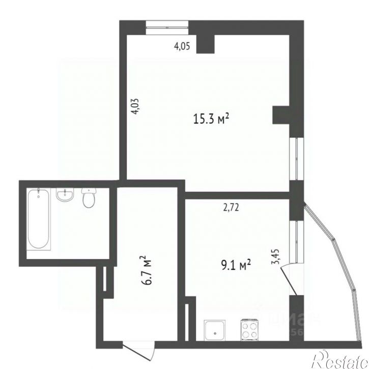 1-комн квартира Острогожская улица, 168/5,  д. 168/5