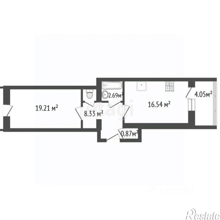 1-комн квартира Ленинский проспект, 96Б,  д. 96Б
