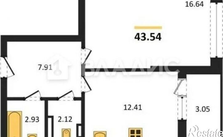 1-комн квартира Московский проспект, 132,  д. 132