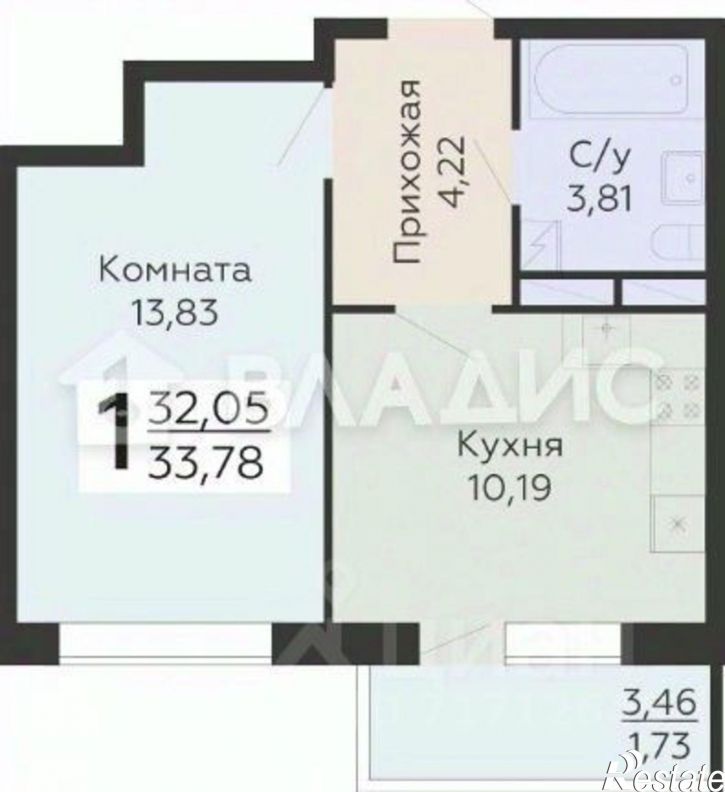 1-комн квартира ул Болховитинова, 3,  д. 3