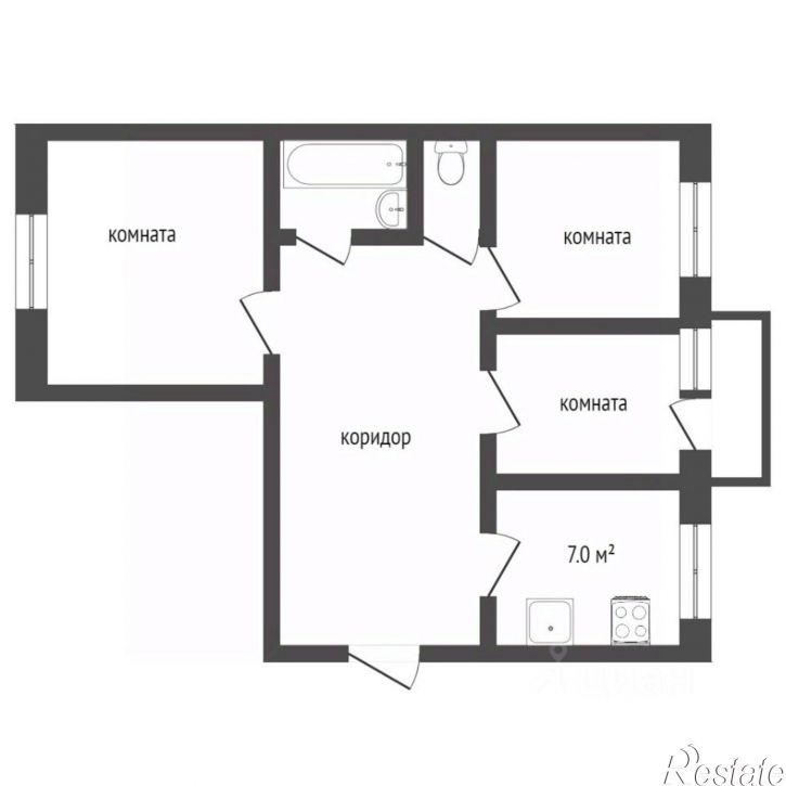 3-комн квартира ул 9 Января, 87,  д. 87