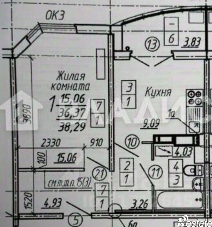 1-комн квартира улица Артамонова, 34/9,  д. 34/9