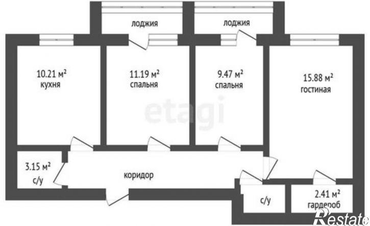 3-комн квартира ул Корольковой, 20,  д. 20