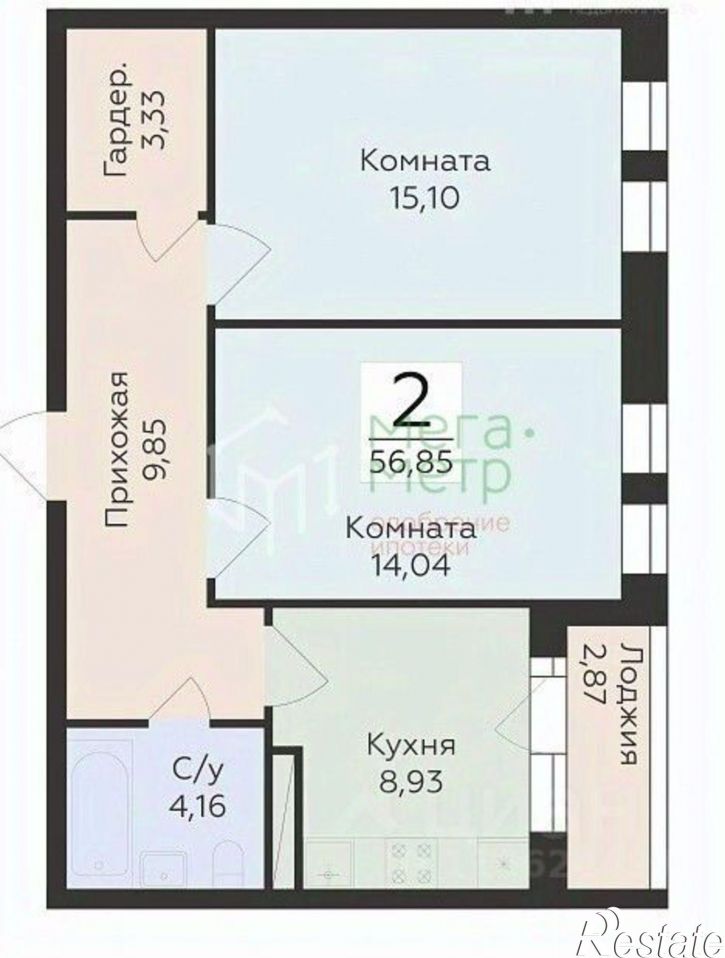 2-комн квартира в новом доме ул Матросова, 64А/2,  д. 64А/2