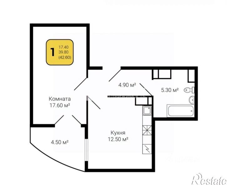 1-комн квартира улица 9 Января, 68 к2,  д. 68 к2