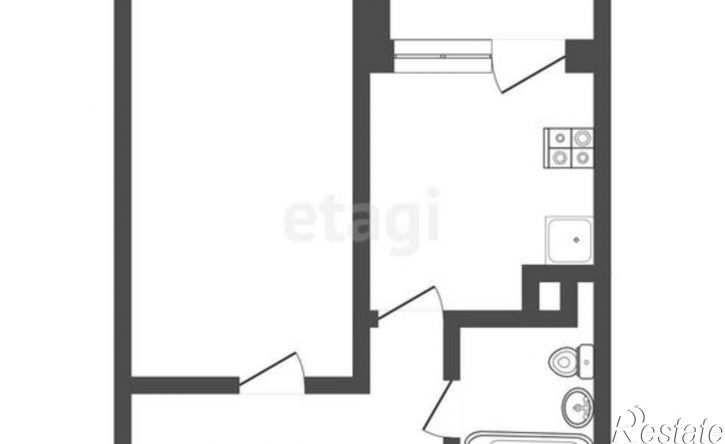 1-комн квартира улица Антонова-Овсеенко, 35Э,  д. 35Э