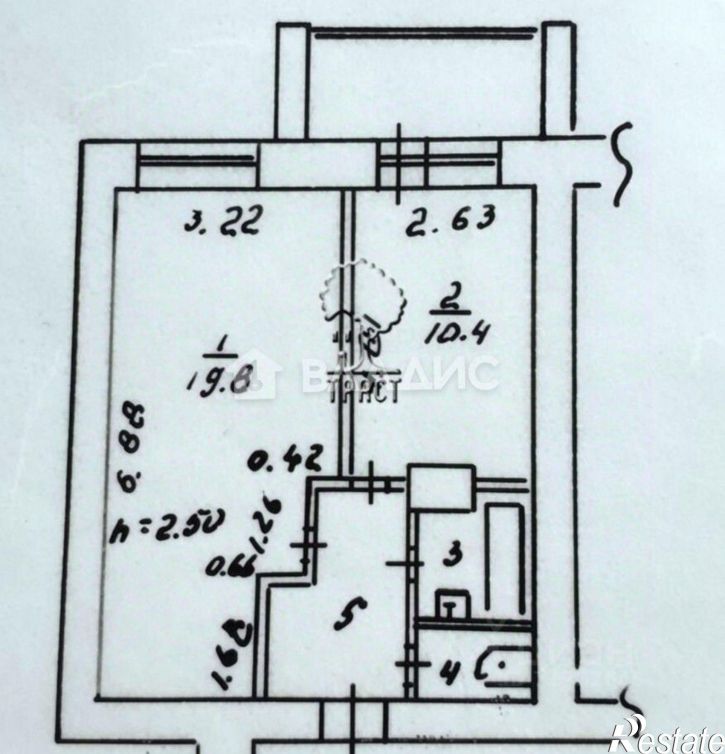 1-комн квартира улица Димитрова, 2А,  д. 2А