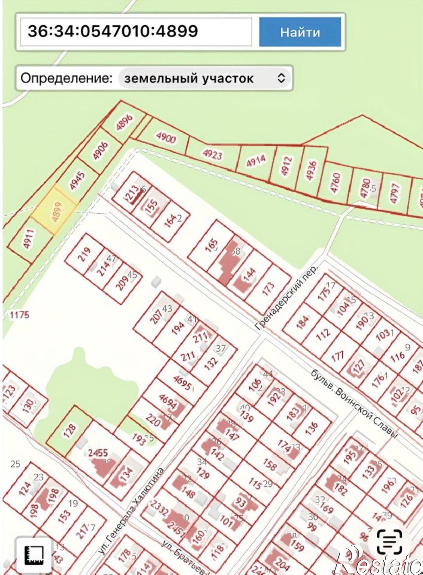 Купить землю, земельный участок за 8 000 000 рублей на б-р Воинской славы, 58