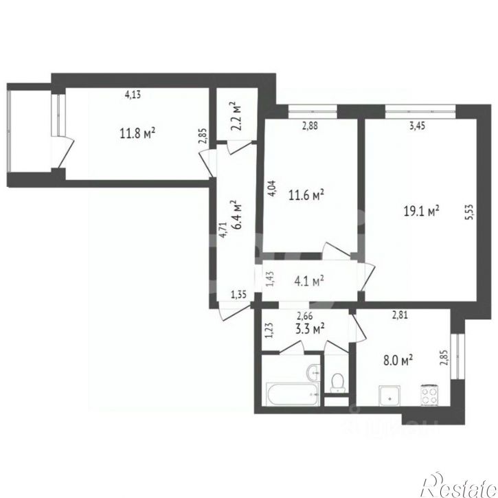 3-комн квартира ул 9 Января, 233/26,  д. 233/26