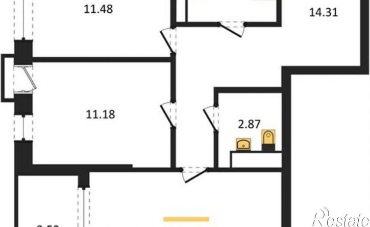 2-комн квартира наб Чуева, 7,  д. 7
