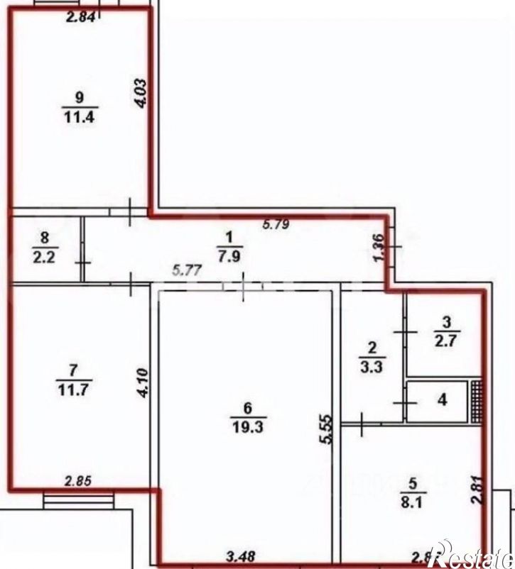3-комн квартира улица 9 Января, 233/28,  д. 233/28