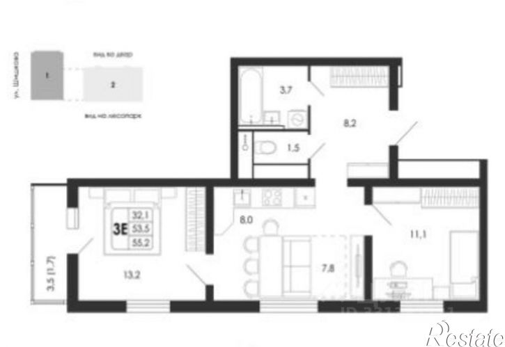 2-комн квартира ул Загоровского, 3Н,  д. 3Н