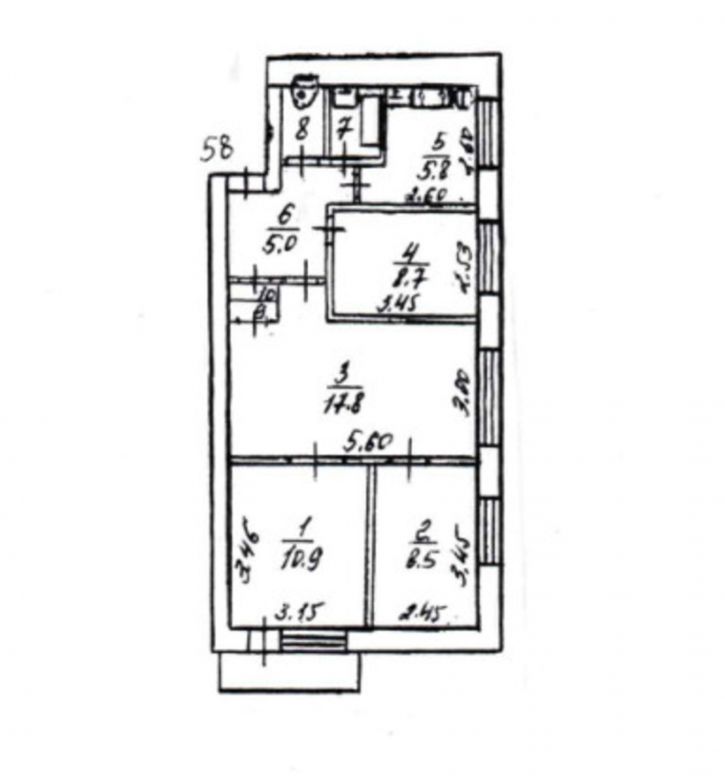 4-комн квартира Труда проспект, 31