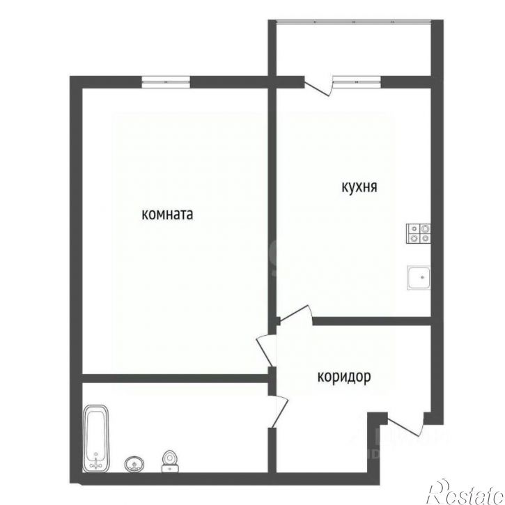 1-комн квартира улица Корольковой, 20,  д. 20