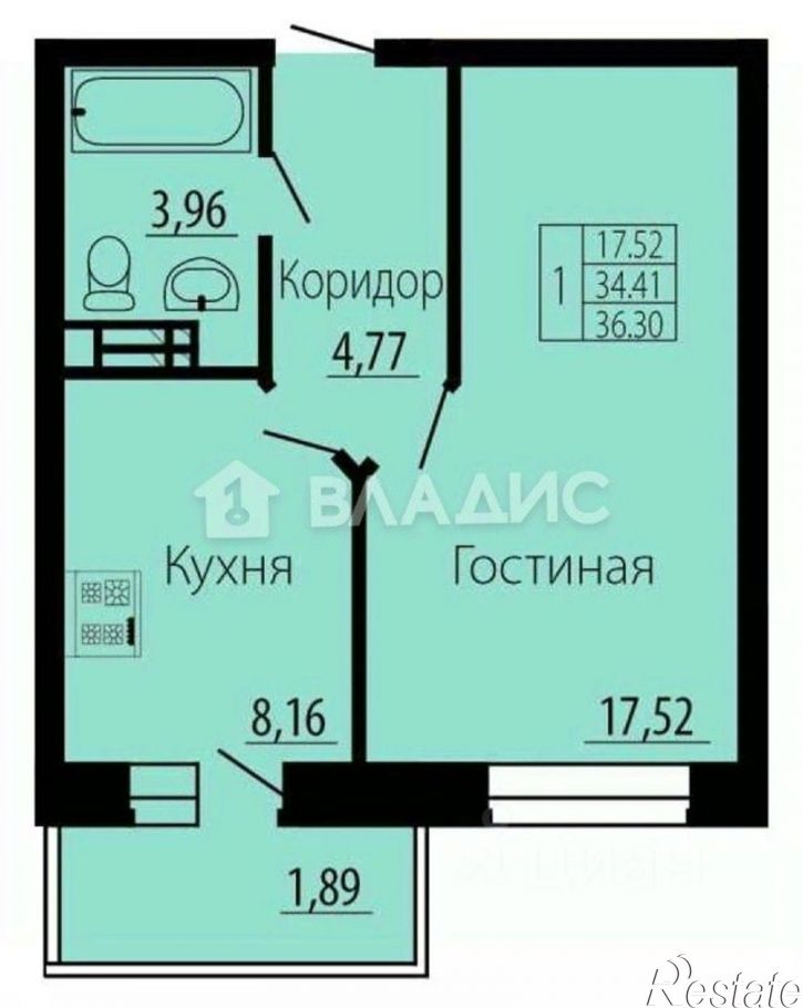 1-комн квартира квартал Троицкий
