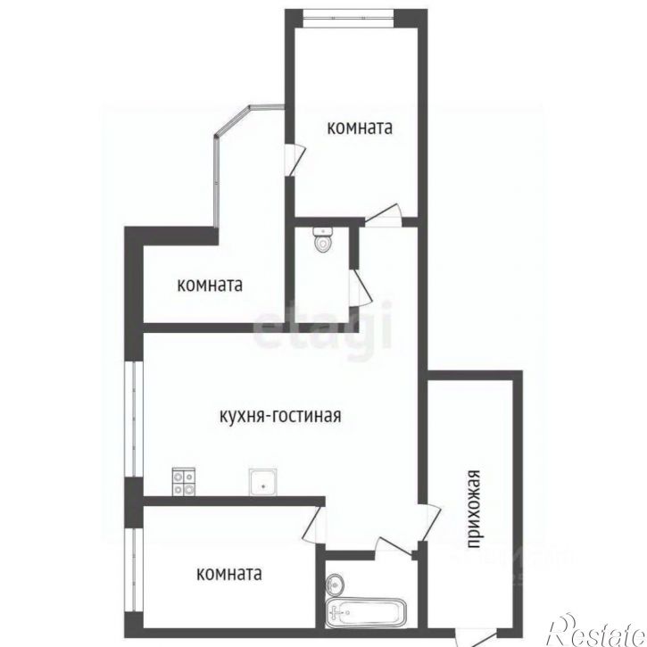 2-комн квартира ул Бакунина, 45,  д. 45