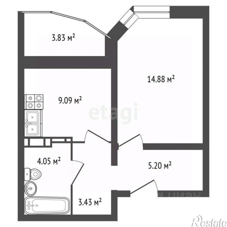 1-комн квартира Московский пр-кт, 120,  д. 120