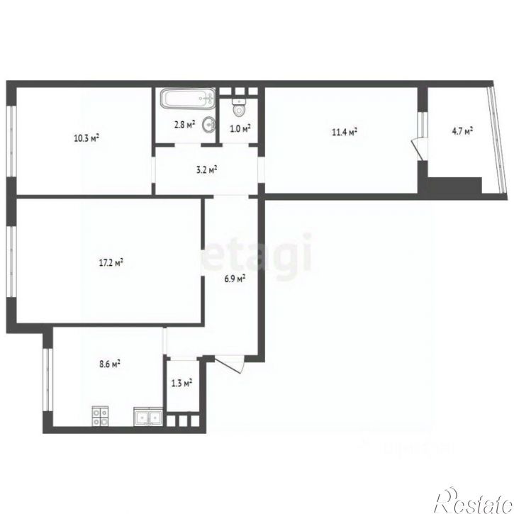 3-комн квартира ул Артамонова, 12а,  д. 12а
