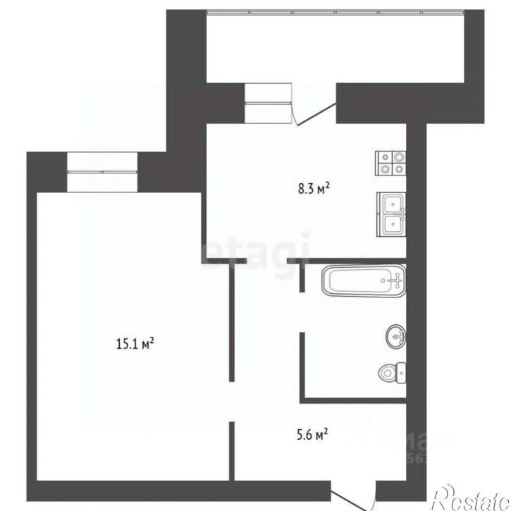 1-комн квартира ул Курчатова, 28а,  д. 28а