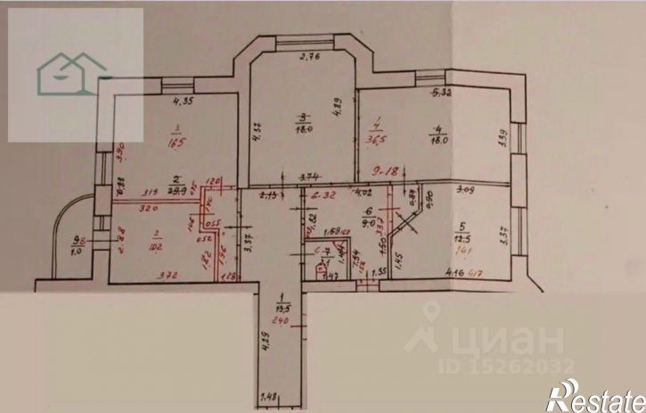 3-комн квартира улица Лётчика Колесниченко, 23,  д. 23